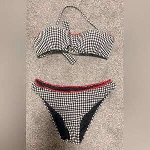 Calzedonia Cobey 2 Piece Swimsuit Size M Checkered